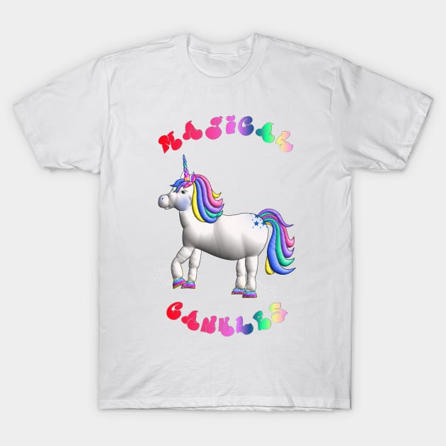 Fat Unicorn - Magical Cankles T-Shirt by ButterflyInTheAttic